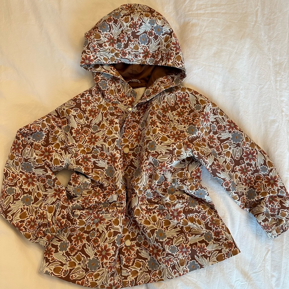 Rylee + Cru Brown and Blue Raincoat
